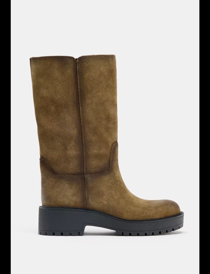 Zara Süet Bot | Eskitilmiş Model  Temiz Kullanım - Görsel 2