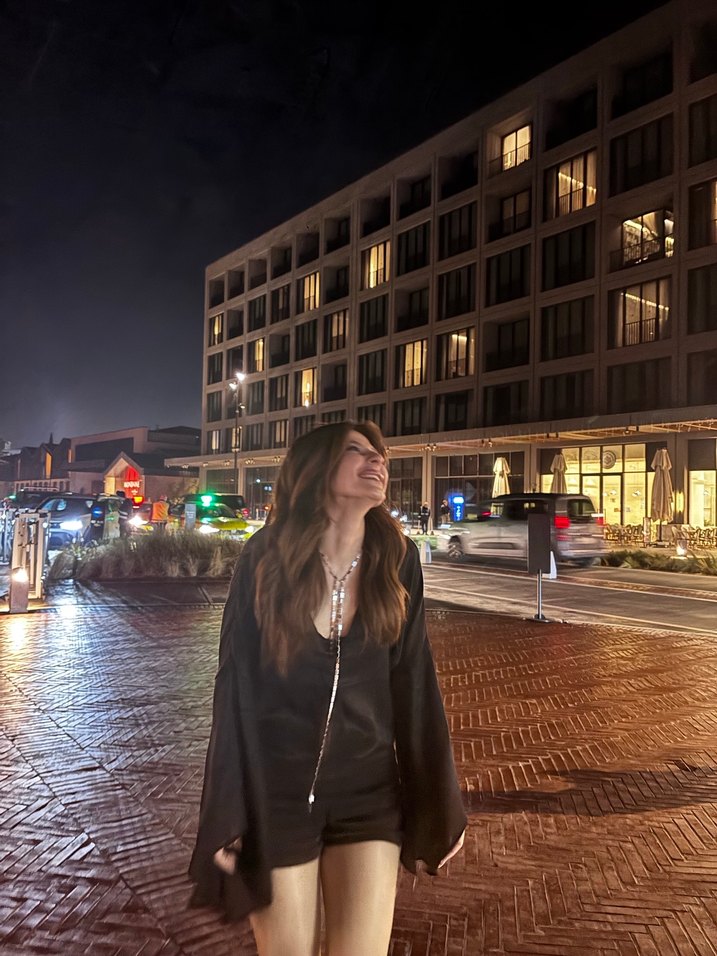 Siyah V Yakalı Mini Kadın Elbise - Görsel 4