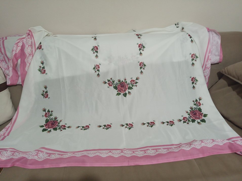 Kaneviçe Dertsiz Beyaz Masa Örtüsü - Görsel 2