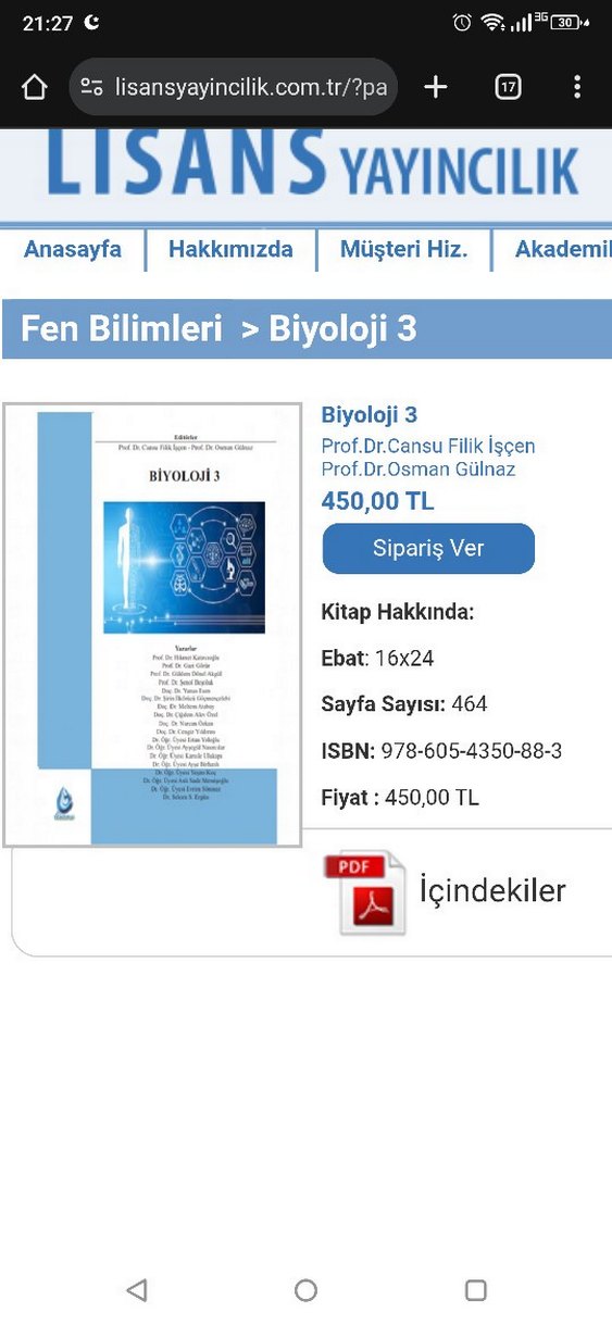 Biyoloji 3 - Lisans Yayıncılık - Görsel 2