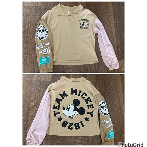 Zara Mickey baskılı polo yaka tshirt