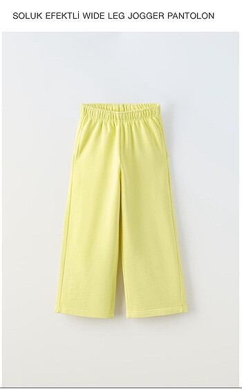 9 Yaş Beden sarı Renk Zara geniş paça jogger 9yaş