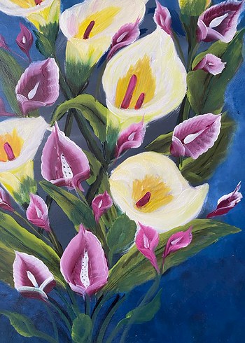 Beyaz Zambaklar Temalı Tablo - Görsel 4