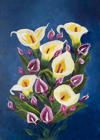 Beyaz Zambaklar Temalı Tablo - Görsel 2