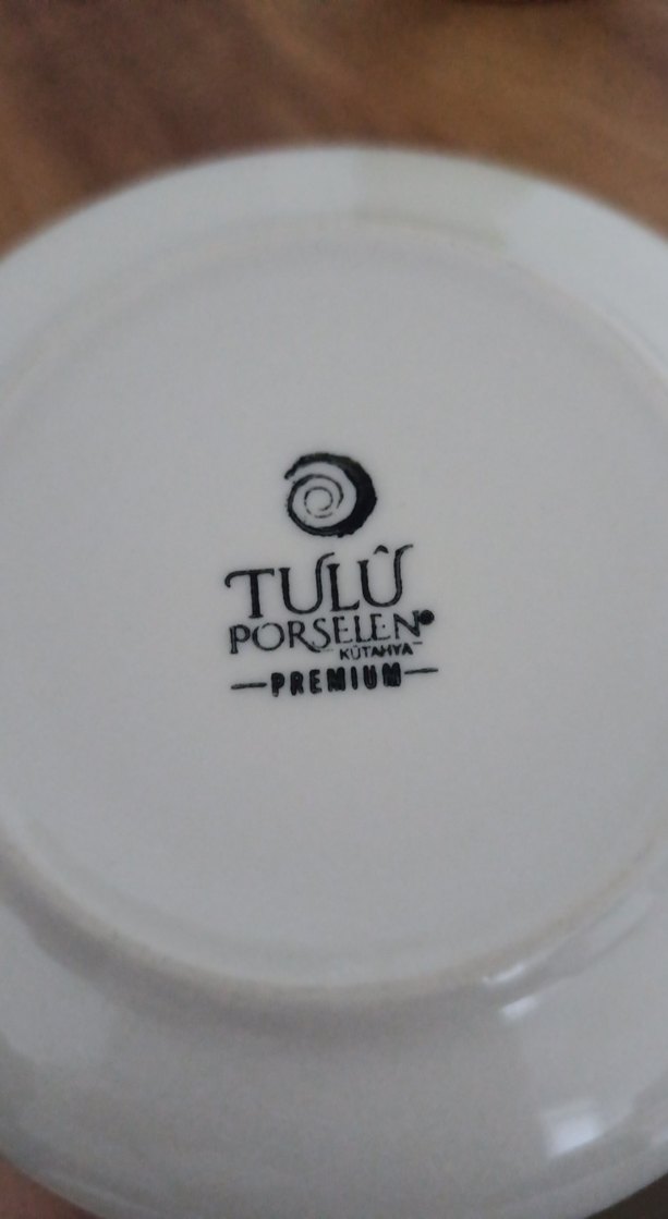 Koyu Mavi porselen Fincan ve Tabak - Görsel 3