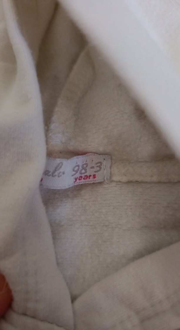 Beyaz Kapüşonlu Kız Sweatshirt - Görsel 2