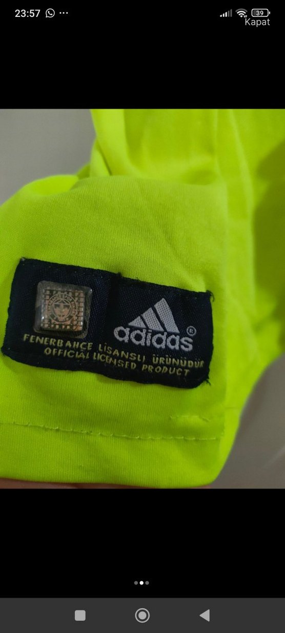 Sarı Adidas Erkek Kısa Kollu Forma - Görsel 2