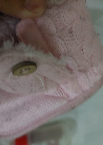 Kız Çocuk Pembe Örgü Sıcak Ev Terliği - Görsel 3