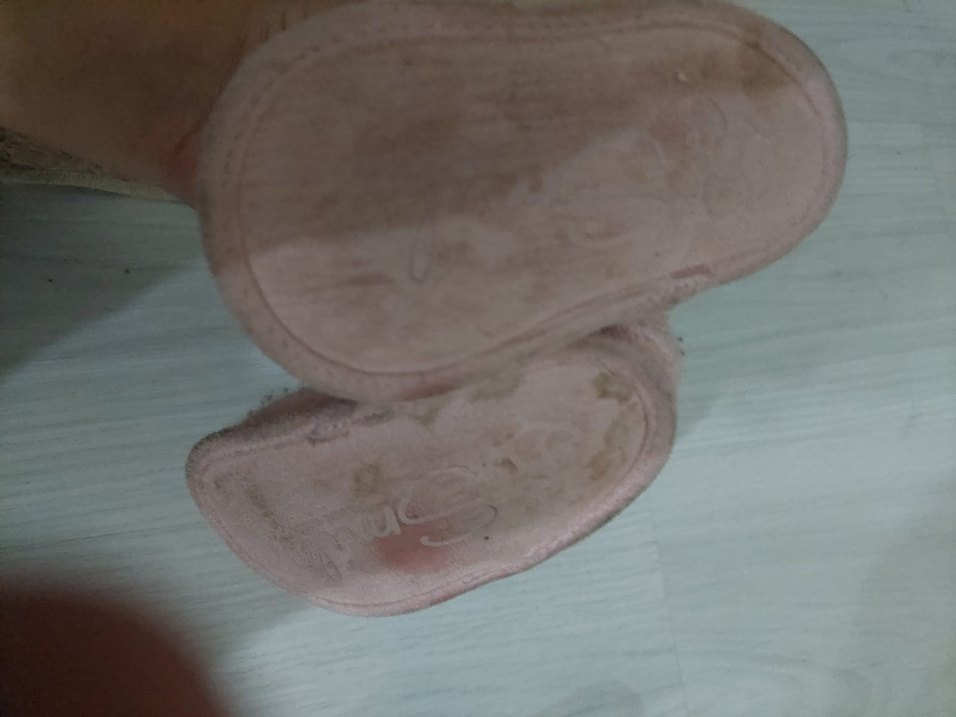 Kız Çocuk Pembe Örgü Sıcak Ev Terliği - Görsel 4