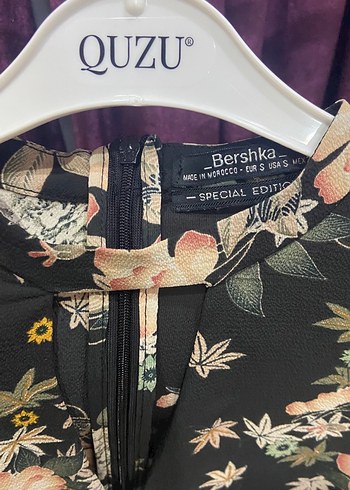 Bershka Çiçek Desenli Uzun Kollu Kadın Tunik - Görsel 3