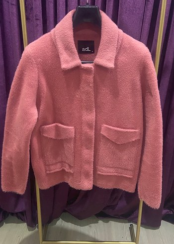 Adl marka Düğmeli Pembe Kısa Kadın Ceket - Görsel 5