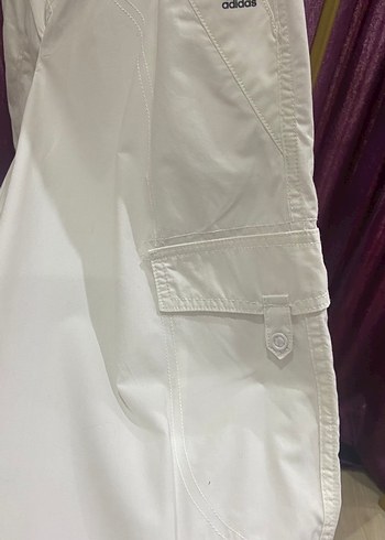 Adidas orjinal Beyaz Rahat Kadın Düşük bel Spor Pantolon - Görsel 3