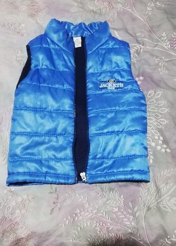 Mavi çizgili fermuarlı kapüşonlu bebek tulumu - Görsel 5