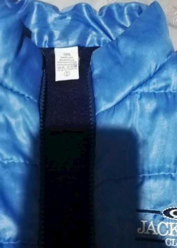 Mavi çizgili fermuarlı kapüşonlu bebek tulumu - Görsel 4