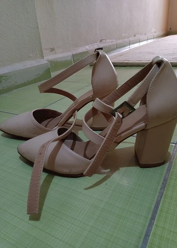 36 Beden Bej Stiletto Topuklu Kadın Ayakkabı