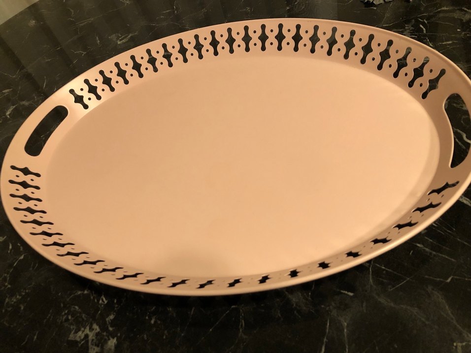 İkea metal pembe büyük tepsi - Görsel 3