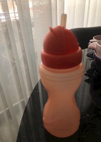 Turuncu plastik pipetli suluk - Görsel 5