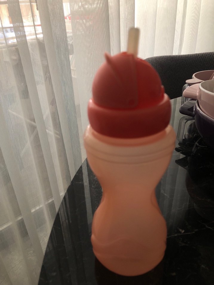 Turuncu plastik pipetli suluk - Görsel 5