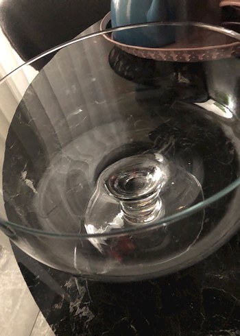 Ayaklı cam büyük servis kasesi - Görsel 5