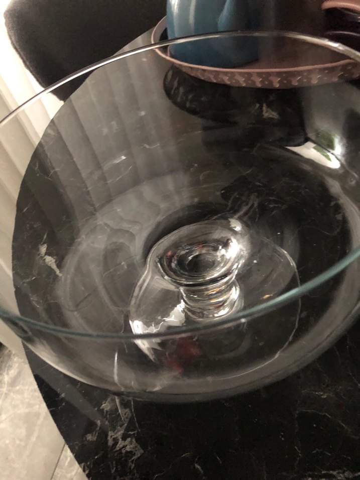 Ayaklı cam büyük servis kasesi - Görsel 5