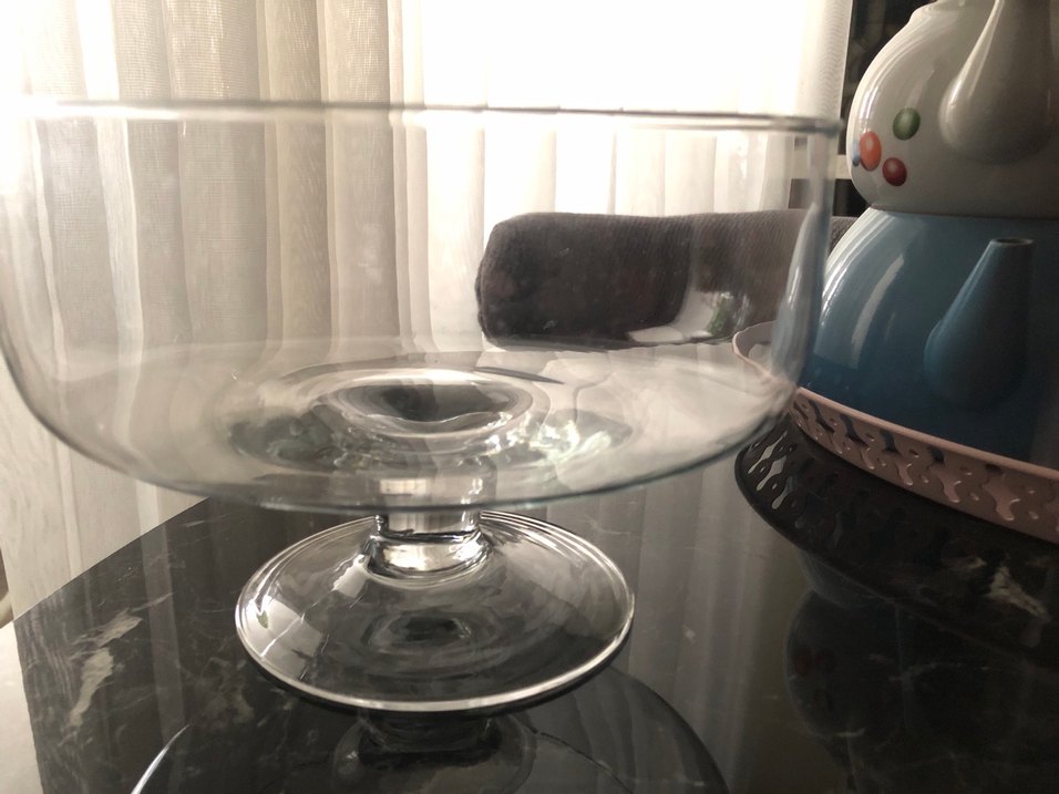 Ayaklı cam büyük servis kasesi - Görsel 3