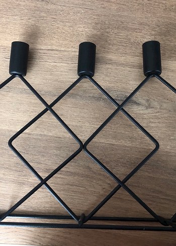 Siyah metal Şamdan - Görsel 2