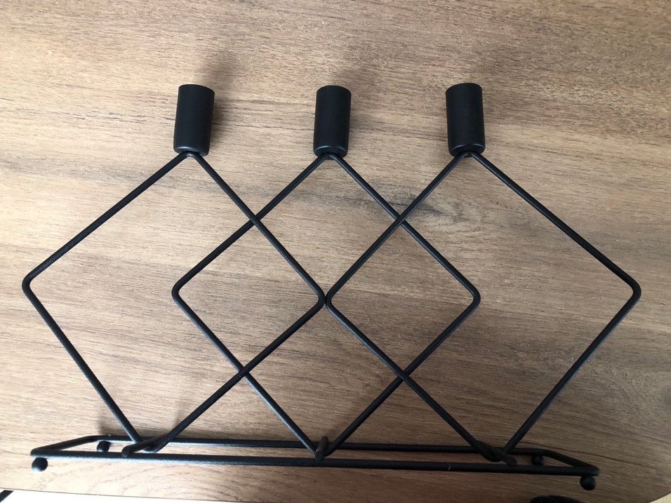 Siyah metal Şamdan - Görsel 2