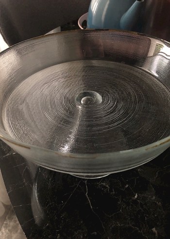 Desenli cam ayaklı servis kasesi 2 li - Görsel 2