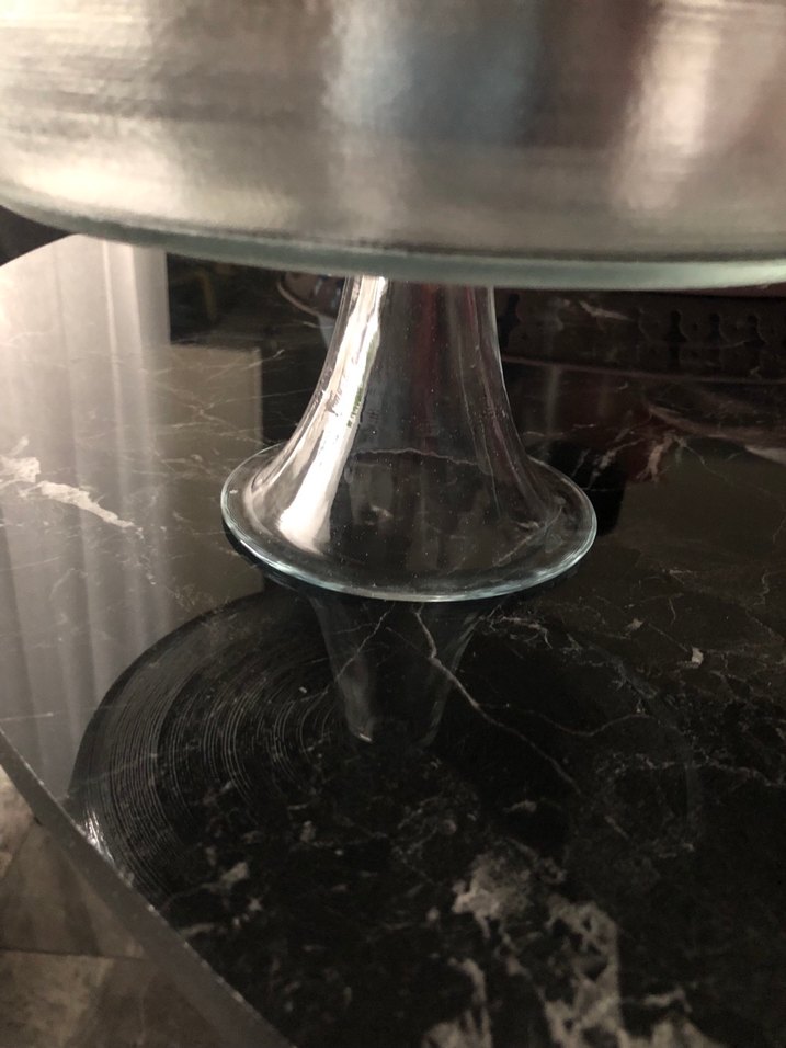 Desenli cam ayaklı servis kasesi 2 li - Görsel 3