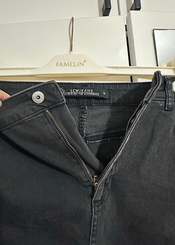 Siyah Midi Kot Etek, Kemerli, Rahat Kesim - Görsel 3