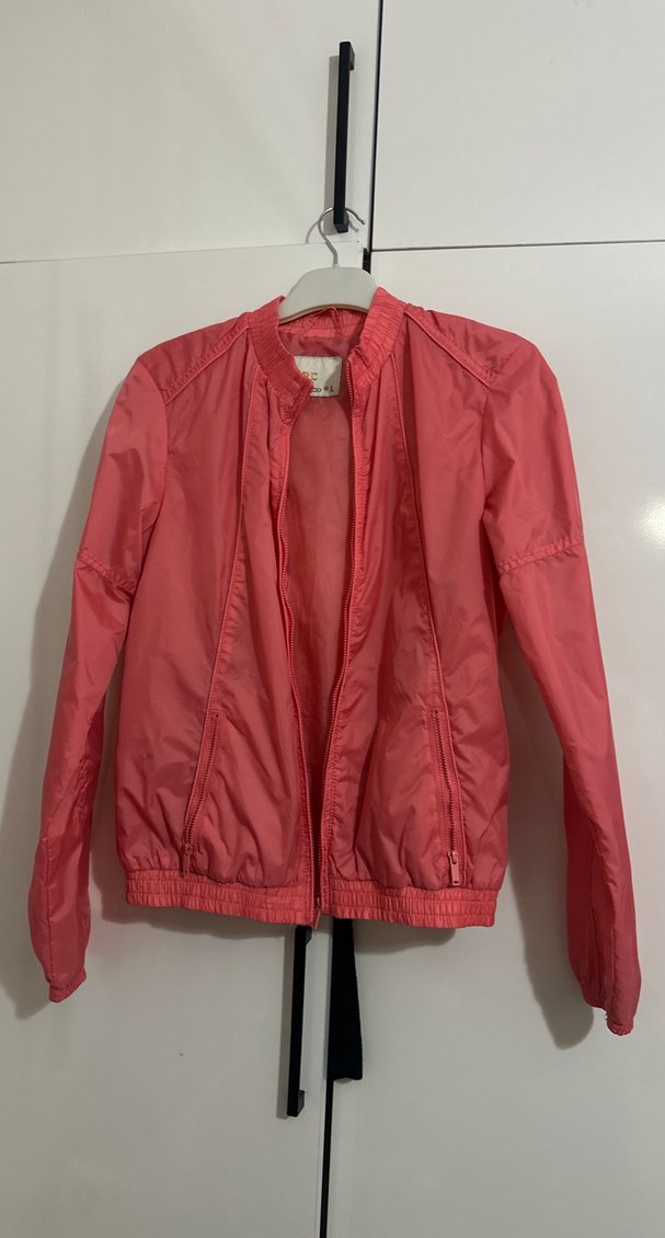 Pembe Fermuarlı Kadın Ceket - Görsel 4