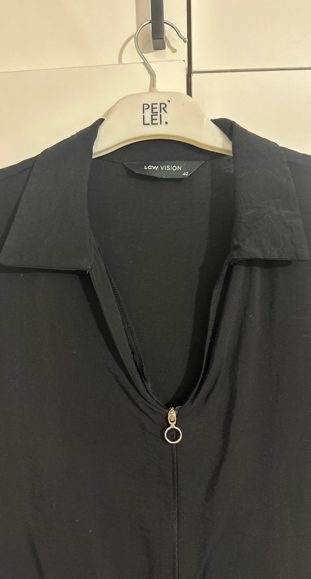 Siyah Kısa Kollu Kadın Keten Tulum - Görsel 4