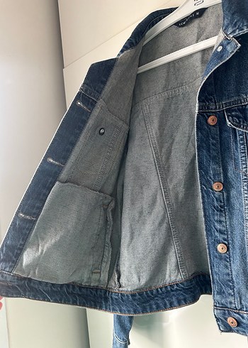 Kadın Mavi Denim Düğmeli Ceket - Görsel 5