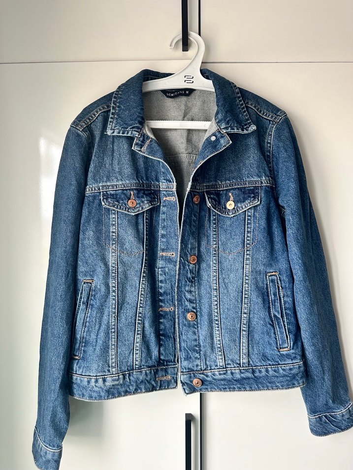 Kadın Mavi Denim Düğmeli Ceket - Görsel 3