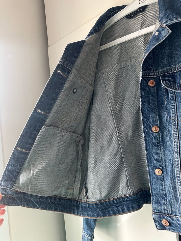 Kadın Mavi Denim Düğmeli Ceket - Görsel 5