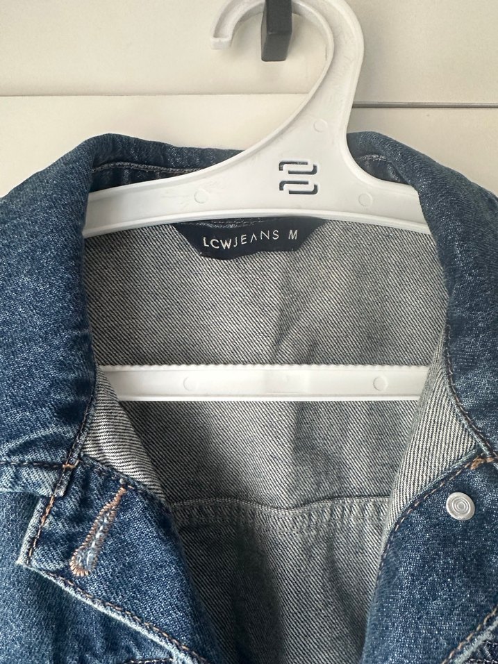 Kadın Mavi Denim Düğmeli Ceket - Görsel 2