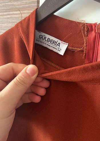 52 Beden kahverengi Renk Kahverengi Piliseli Uzun Kollu Tunik takım kumaş pantolon