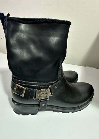 Tokalı Siyah Kadın yapmurluk çizmesi - Görsel 7