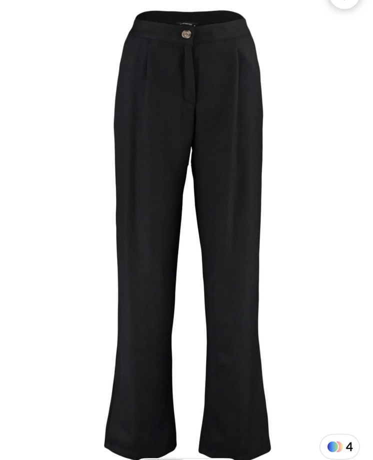 Siyah Normal Kesim Kadın Kumaş Pantolon - Görsel 4