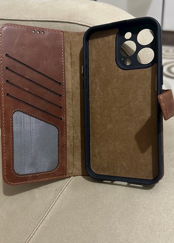 Kahverengi Tokalı Bohem deri Telefon Kılıfı iPhone 14 pro max - Görsel 7