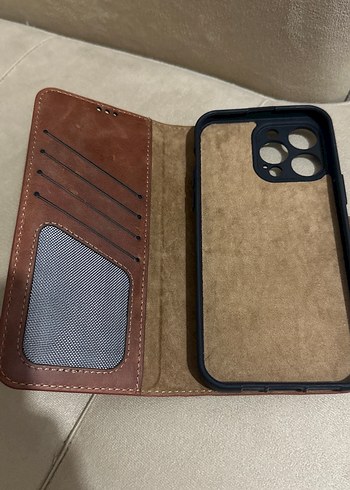 Kahverengi Tokalı Bohem deri Telefon Kılıfı iPhone 14 pro max - Görsel 3