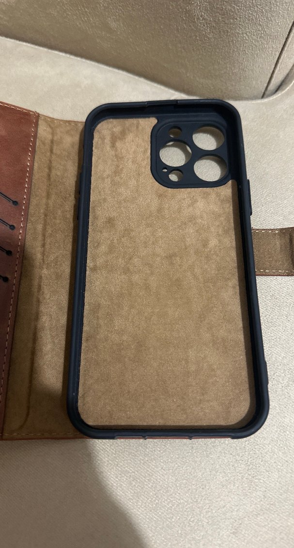 Kahverengi Tokalı Bohem deri Telefon Kılıfı iPhone 14 pro max - Görsel 5