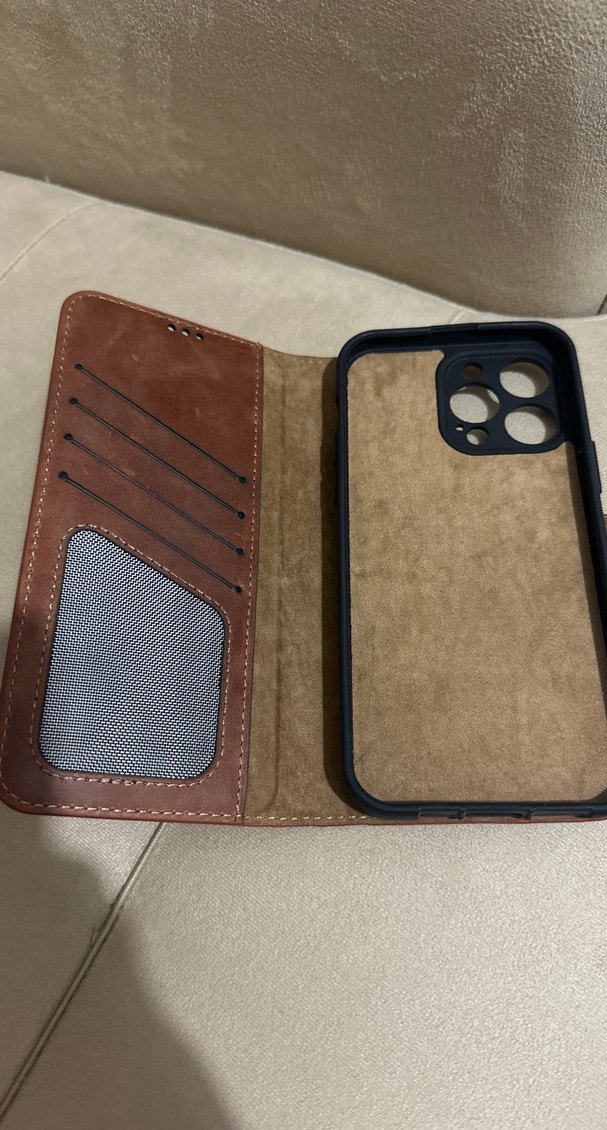 Kahverengi Tokalı Bohem deri Telefon Kılıfı iPhone 14 pro max - Görsel 3