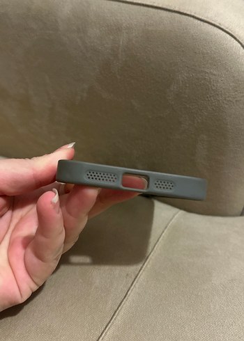 Düğmeli Gri Telefon Kılıfı 14 pro max - Görsel 5