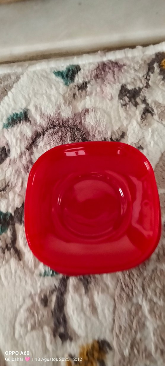 Kırmızı çay tabağı altı - Görsel 5