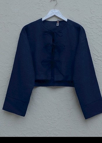 Lacivert Keten Kadın Uzun Takım - Görsel 2