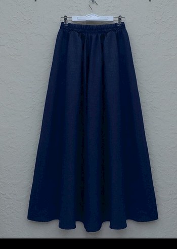 Lacivert Keten Kadın Uzun Takım - Görsel 3