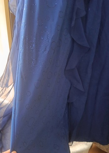 Nakışlı Lacivert Uzun Kollu Bohem Kadın Elbise - Görsel 2