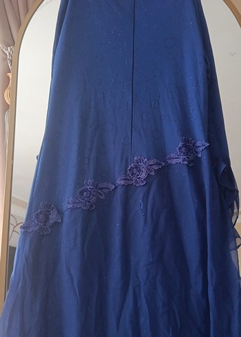 Nakışlı Lacivert Uzun Kollu Bohem Kadın Elbise - Görsel 4