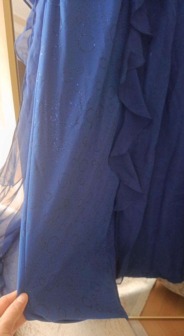 Nakışlı Lacivert Uzun Kollu Bohem Kadın Elbise - Görsel 2